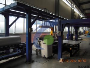 气瓶卷筒后下料机